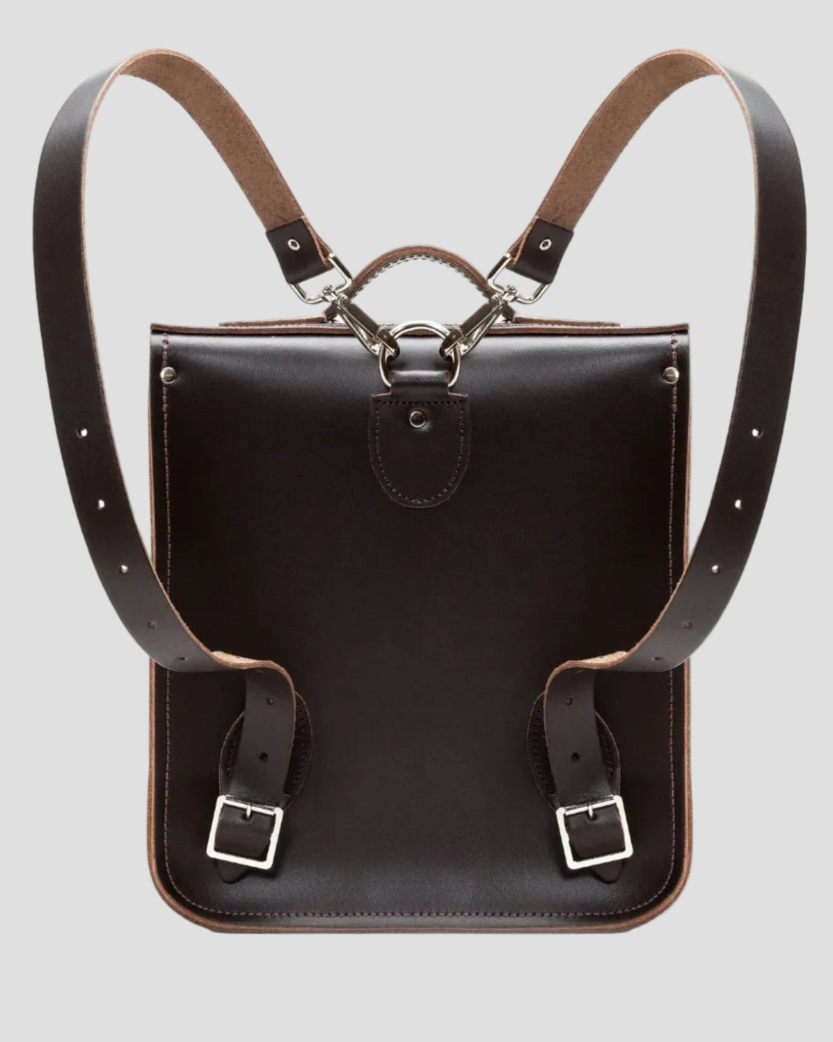 Zatchels Handmade Leather City Backpack - Brown