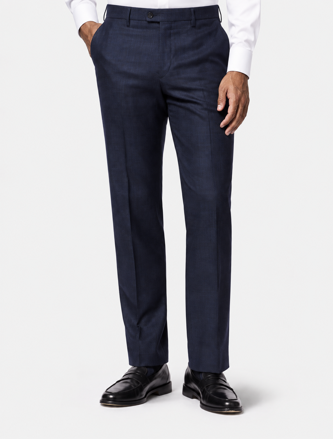 Charles Tyrwhitt Tailored Fit Dark Blue Check 1913 Suit