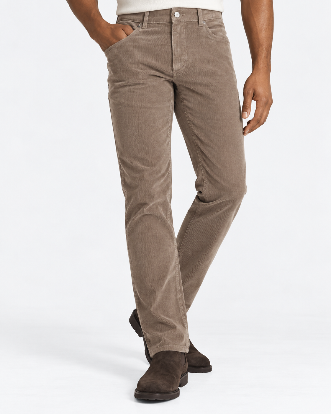 Charles Tyrwhitt Corduroy 5 Pocket Trousers - Mocha