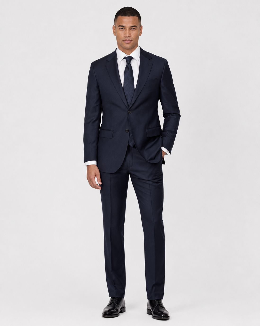 Hawes & Curtis Slim Fit Navy Birdseye Suit