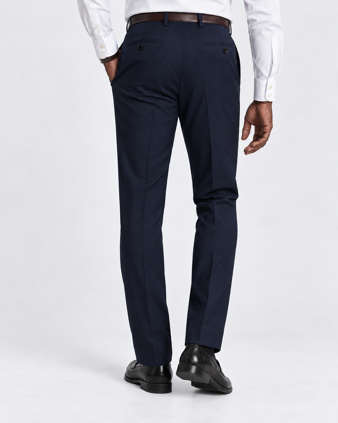 Charles Tyrwhitt Wool Stretch Trousers - Navy