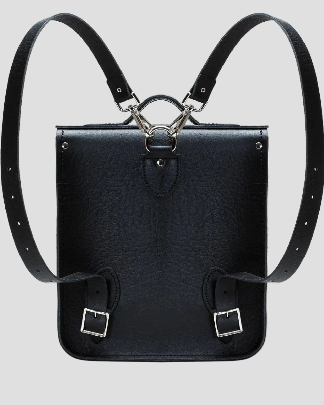 Zatchels Handmade Leather City Backpack - Black Executive