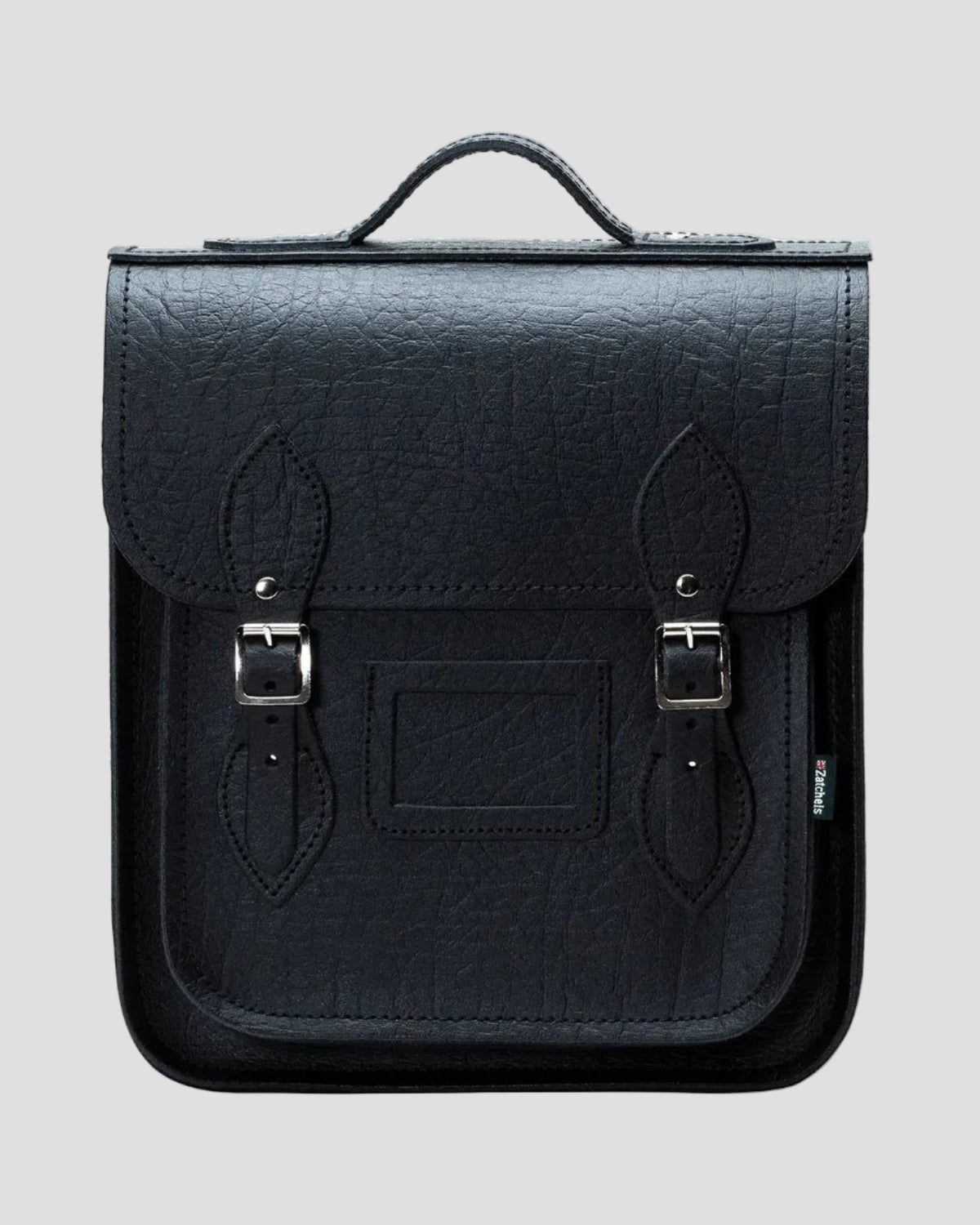 Zatchels Handmade Leather City Backpack - Black Executive