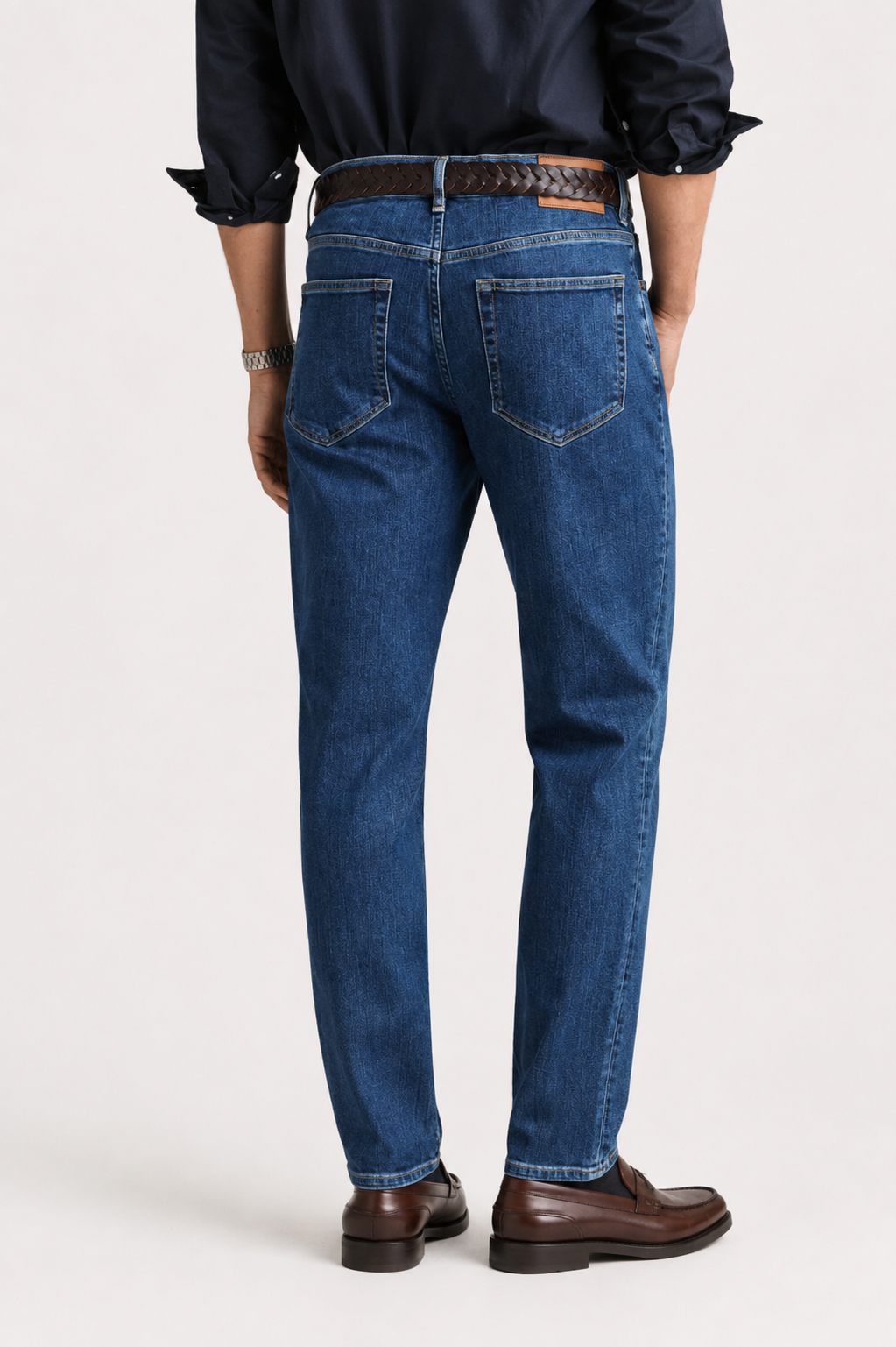 GANT Regular Fit Clean Wash Jeans - Mid Blue Vintage