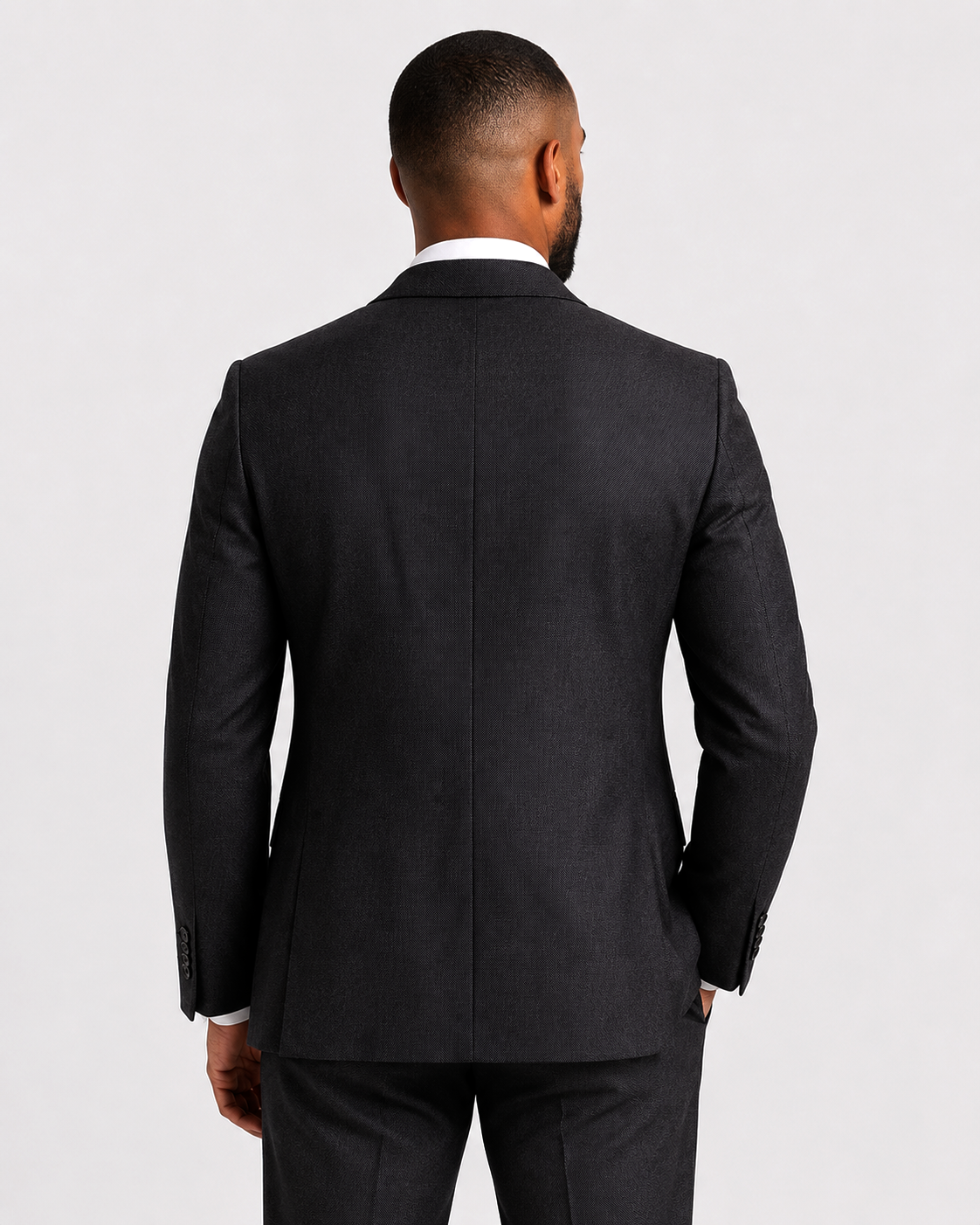 Charles Tyrwhitt Italian Luxury Birdseye Suit - Charcoal Grey