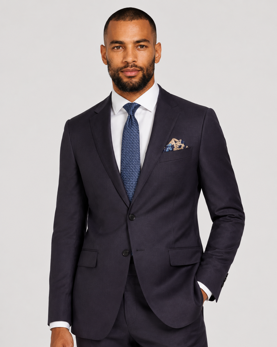 Hawes & Curtis Slim Fit Charcoal Twill Suit