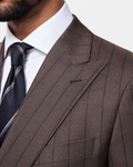 Hawes & Curtis Tailored Fit Brown Stripe 1913 Suit