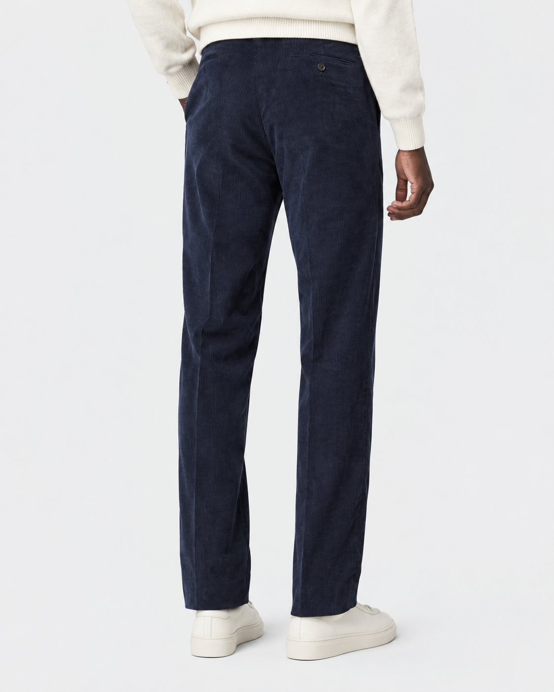 Hawes & Curtis Regular Fit Petrol Blue Corduroy Trousers