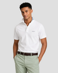 Hackett London Classic Fit Short Sleeve Swim Trim Polo - White