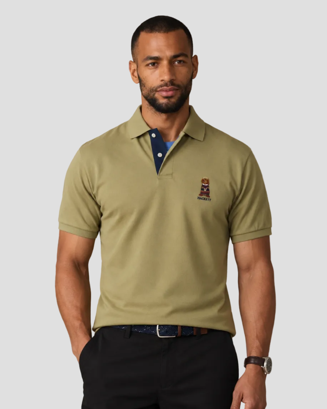 Hackett Heritage Classic Fit Short Sleeve Harry Polo - Vintage Green