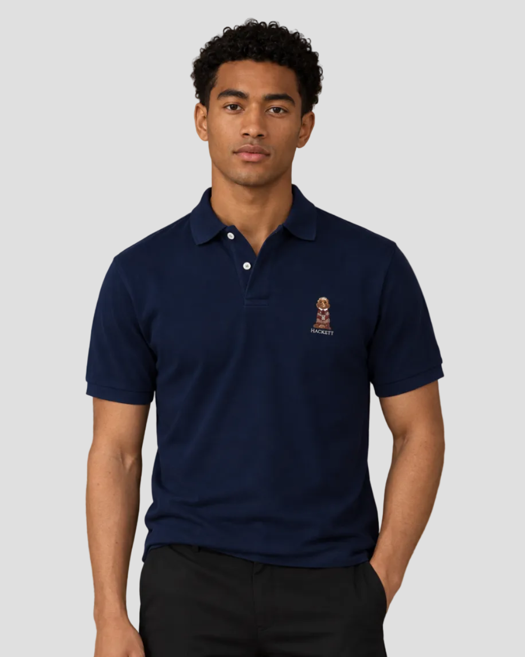Hackett Heritage Classic Fit Short Sleeve Harry Polo - Navy