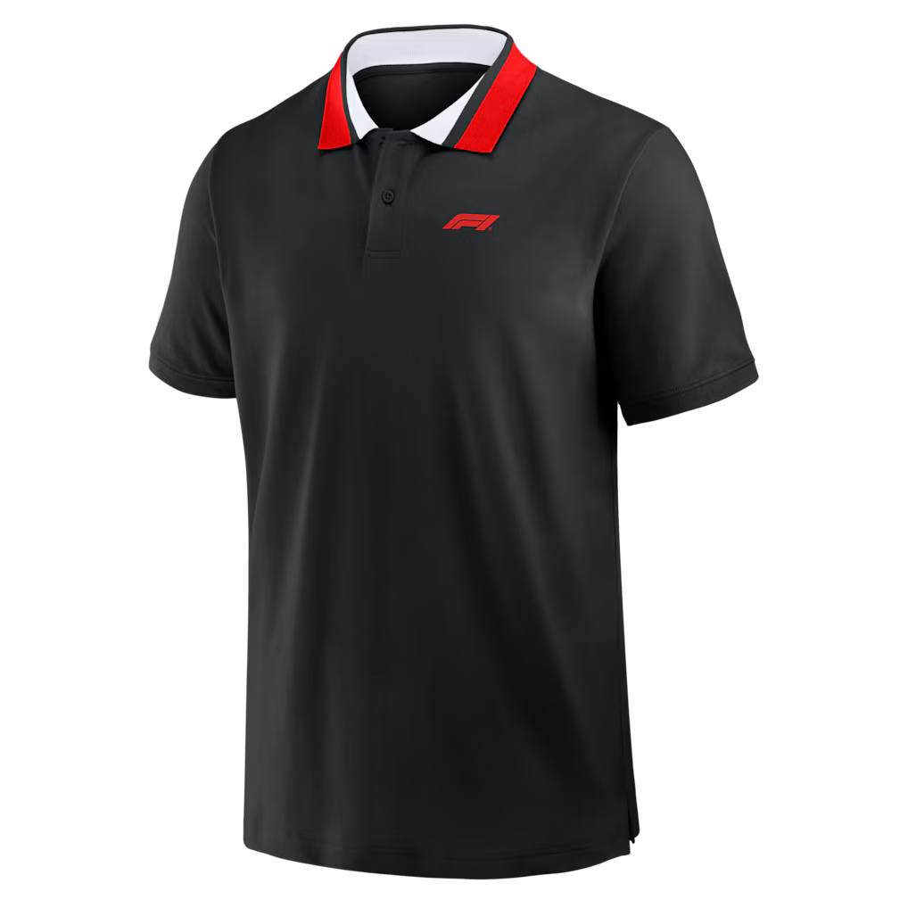 Formula 1 Classic Tipped Pique Polo - Black