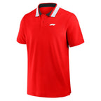 Formula 1 Classic Tipped Pique Polo - Red
