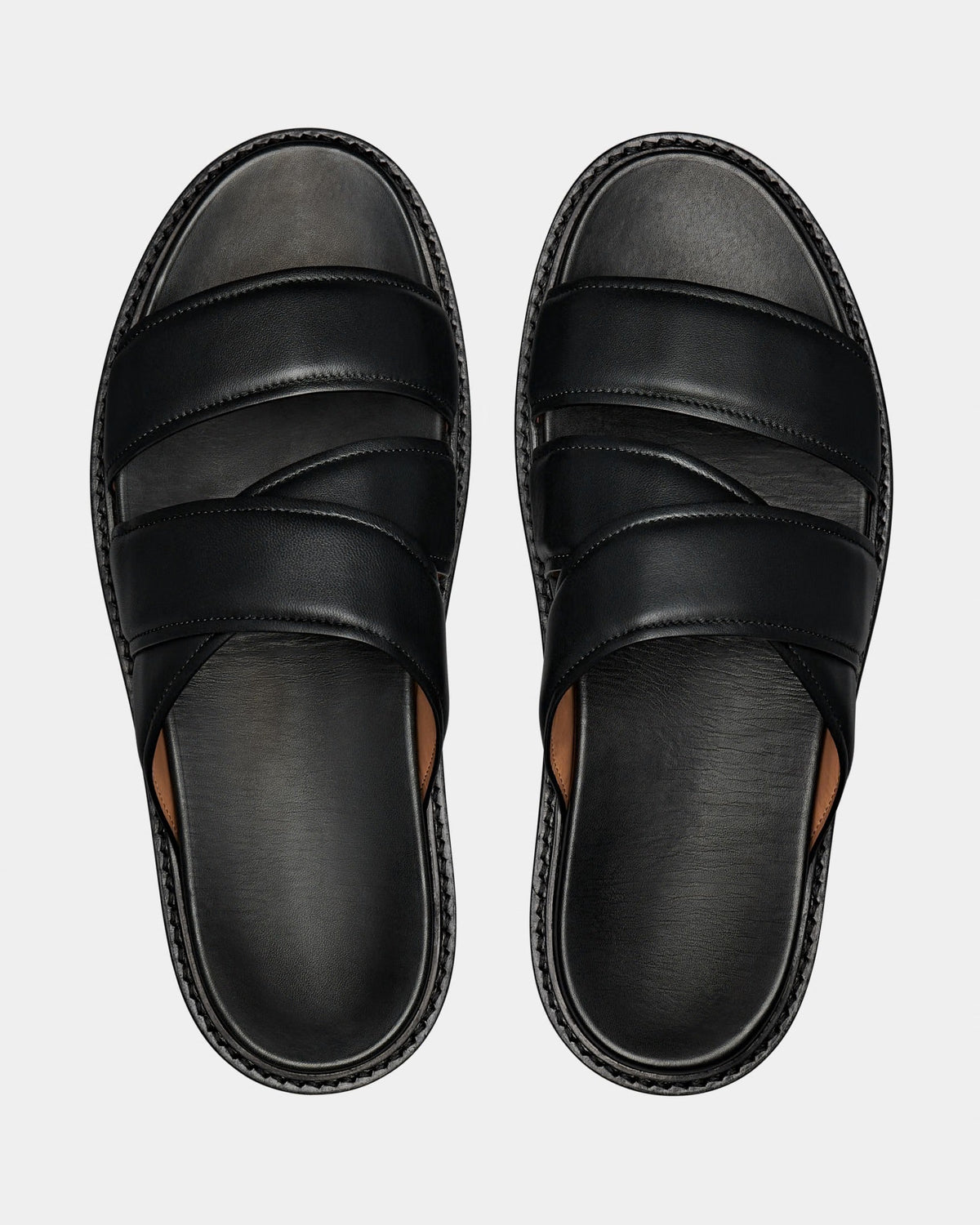 SUITSUPPLY Italian Calf Leather Slippers - Black