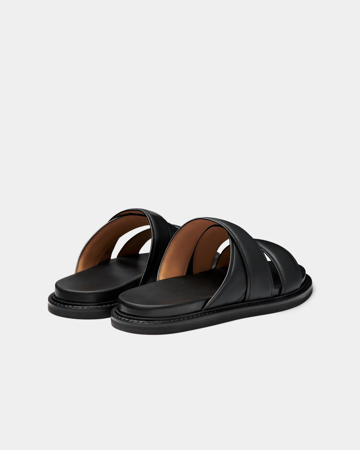 SUITSUPPLY Italian Calf Leather Slippers - Black