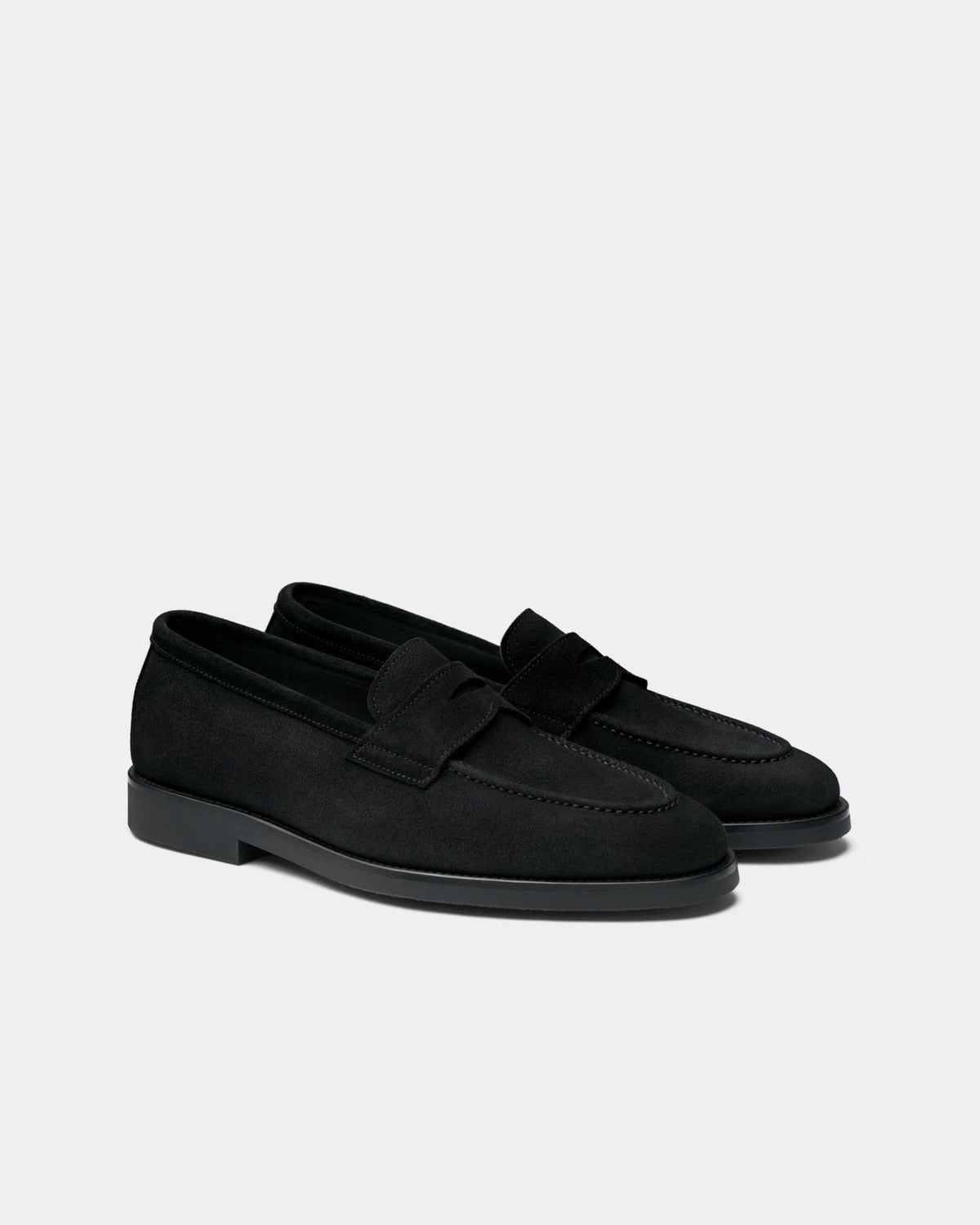 SUITSUPPLY Suede Penny Loafers - Black