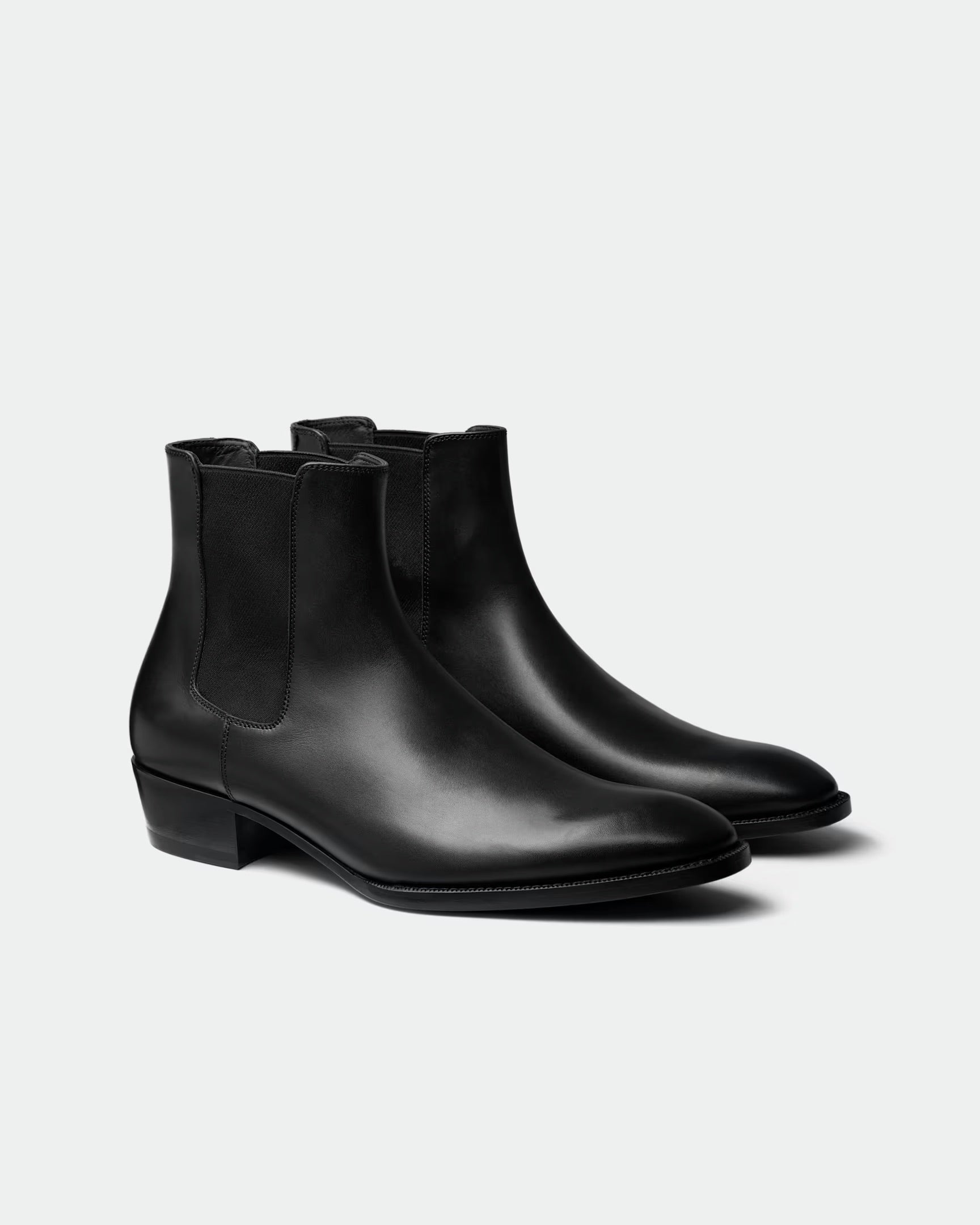 SUITSUPPLY Black Leather Chelsea Boots