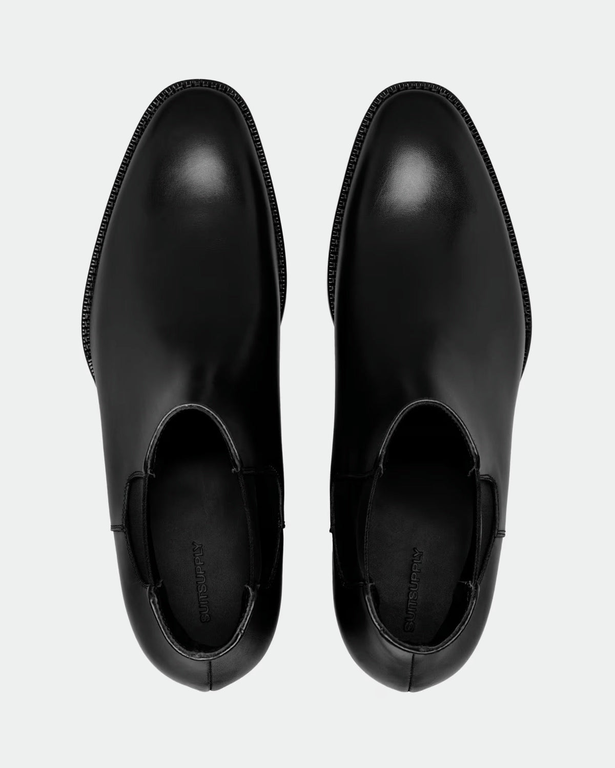 SUITSUPPLY Black Leather Chelsea Boots