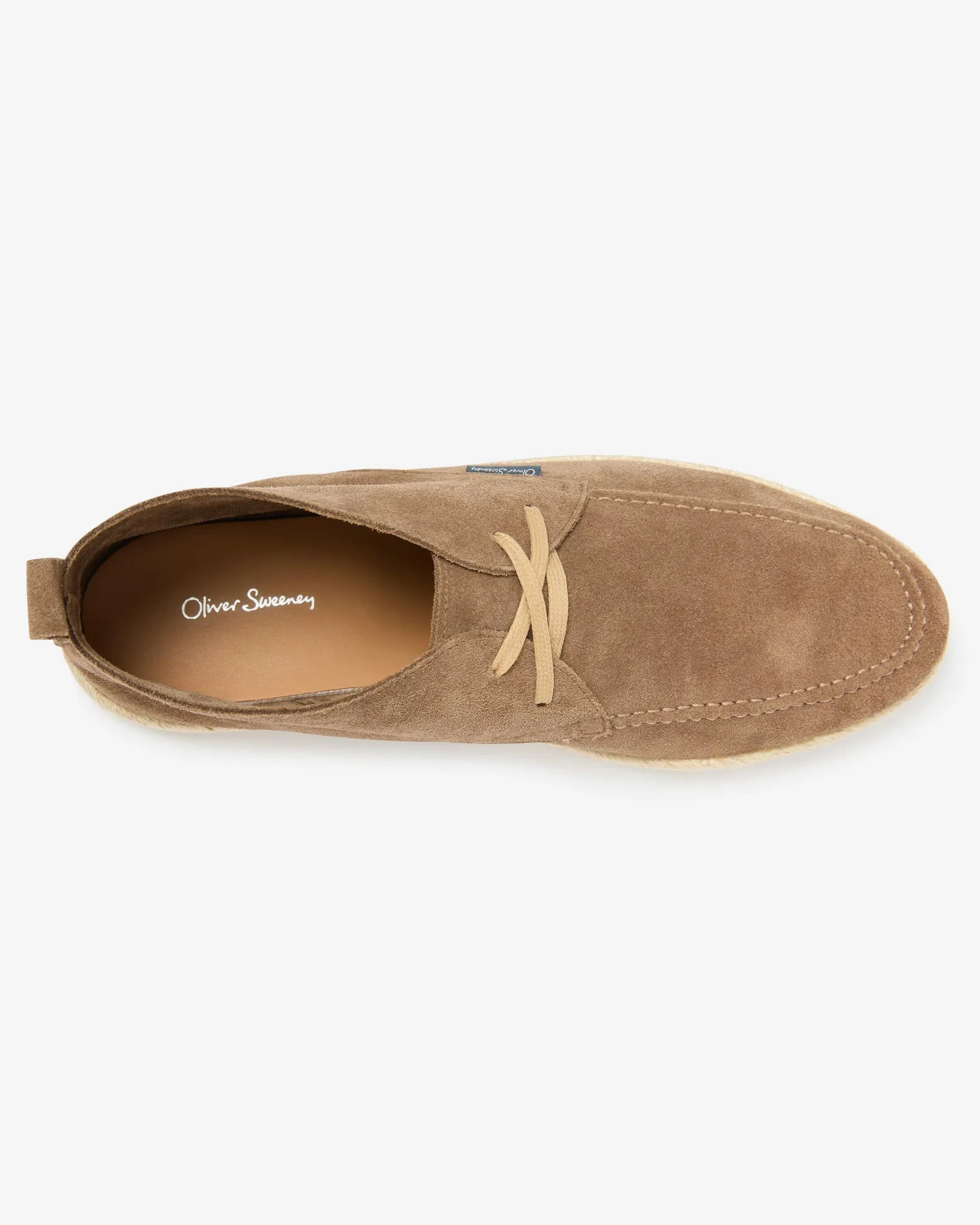 Oliver Sweeney Calf Suede Chukka Espadrilles – Taupe