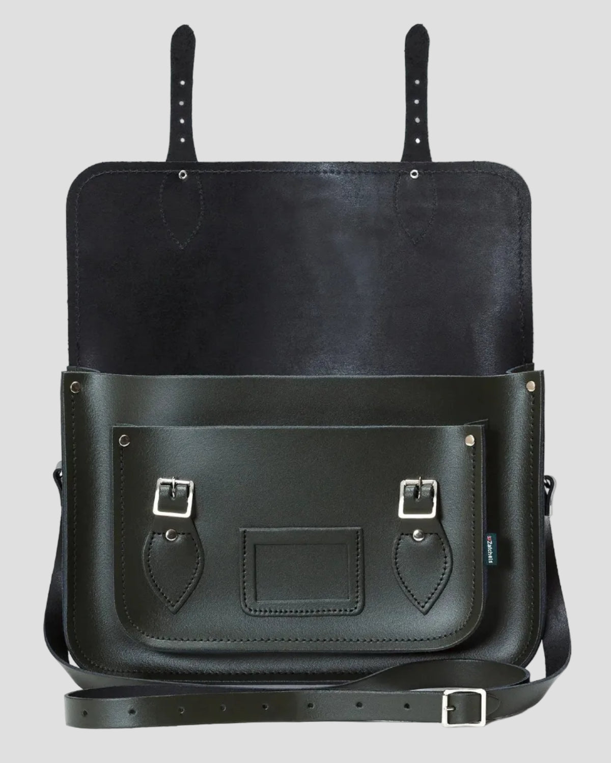 Zatchels Handmade Leather Satchel - Ivy Green