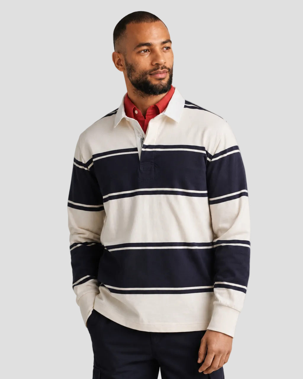 Gant Striped Rugger - Evening Blue