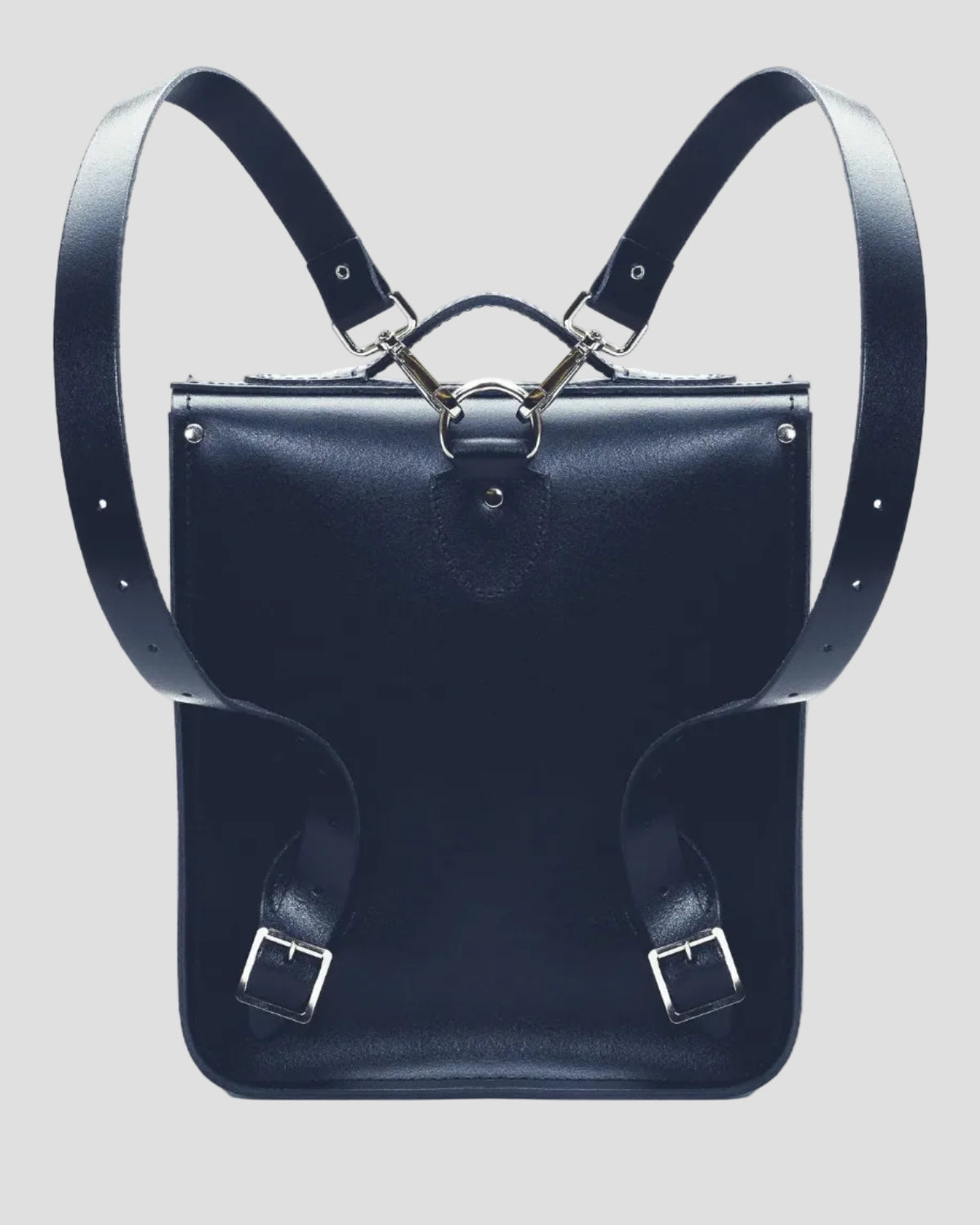 Zatchels Handmade Leather City Backpack - Navy