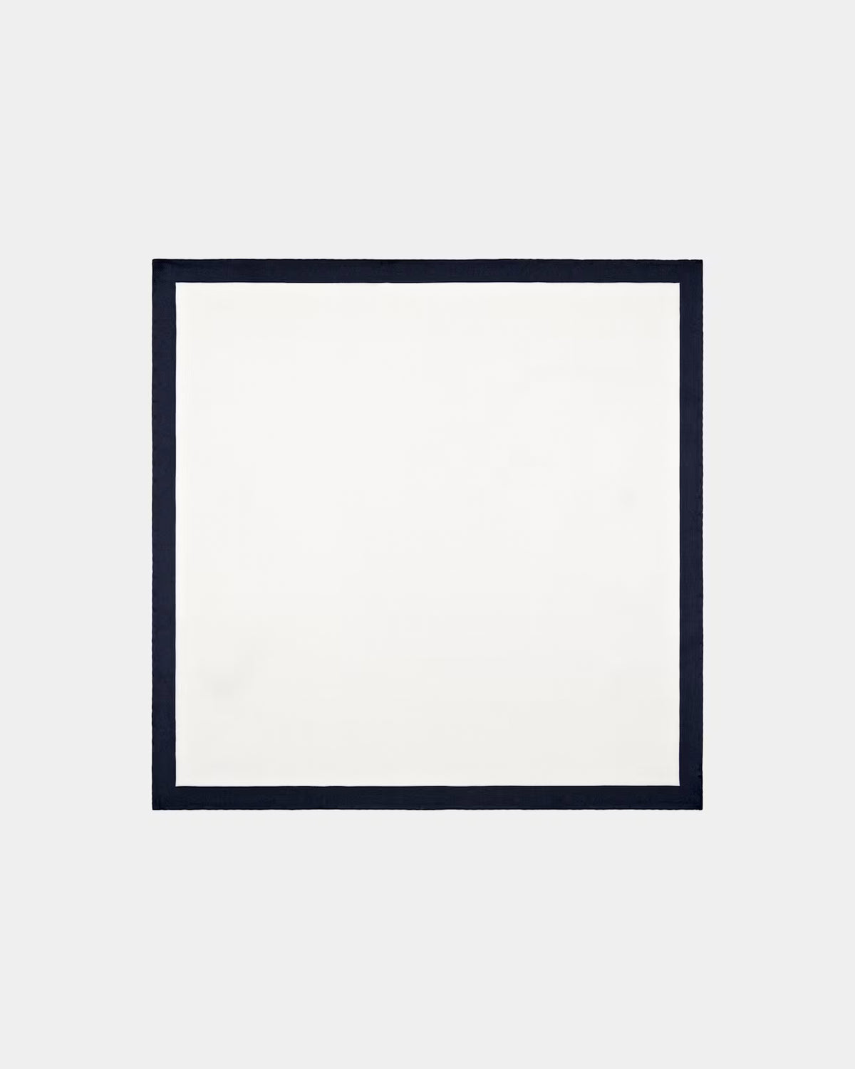 SUITSUPPLY White & Navy Contrast Detail Pocket Square - Pure Silk by Silk Pro, Italy