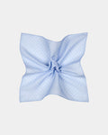 SUITSUPPLY Light Blue Dotted Pocket Square - Pure Silk by Silk Pro, Italy