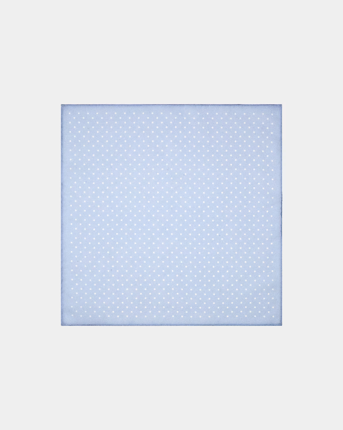 SUITSUPPLY Light Blue Dotted Pocket Square - Pure Silk by Silk Pro, Italy