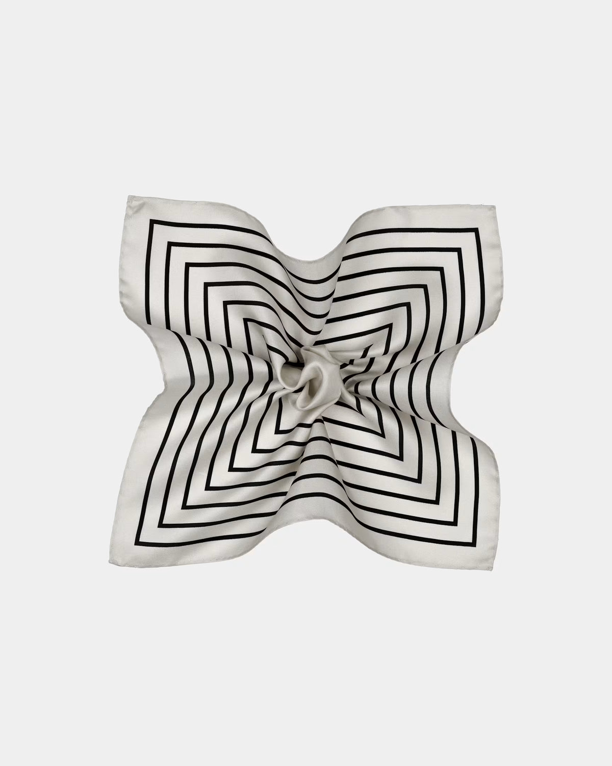 SUITSUPPLY Sand Striped Pocket Square - Pure Silk by Silk Pro, Italy