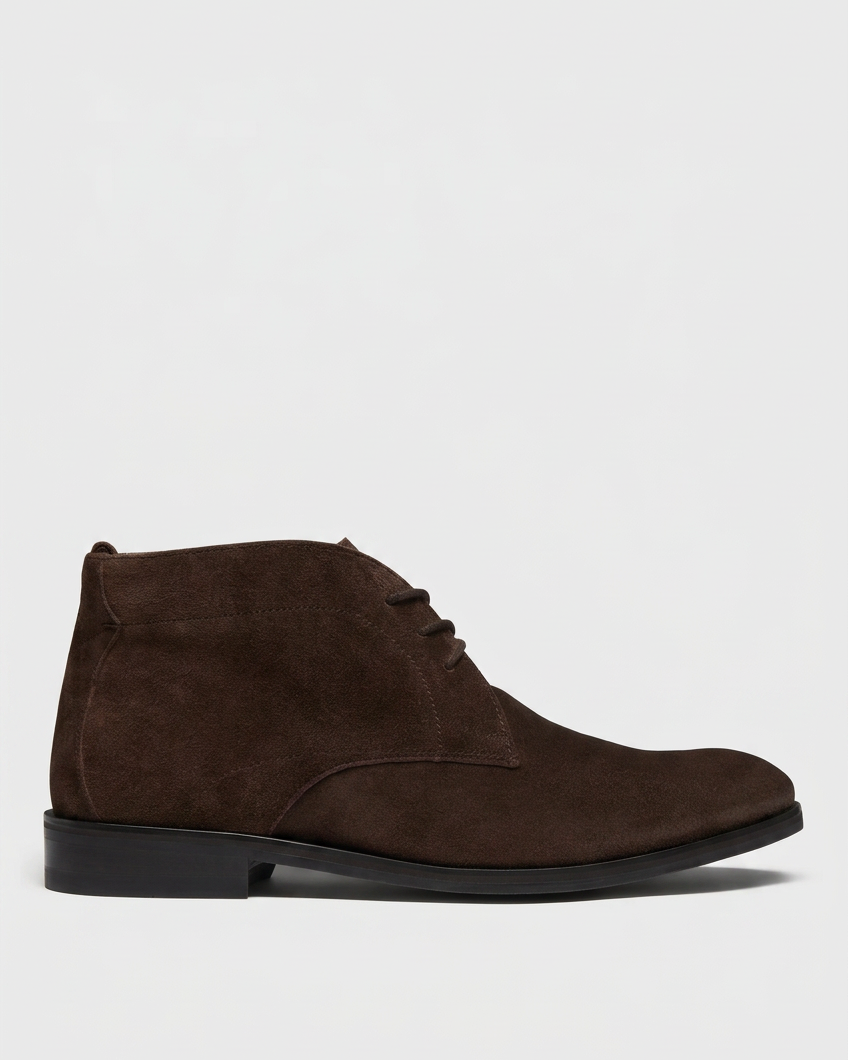 Revised suede boot swap with the lighter grey reference background