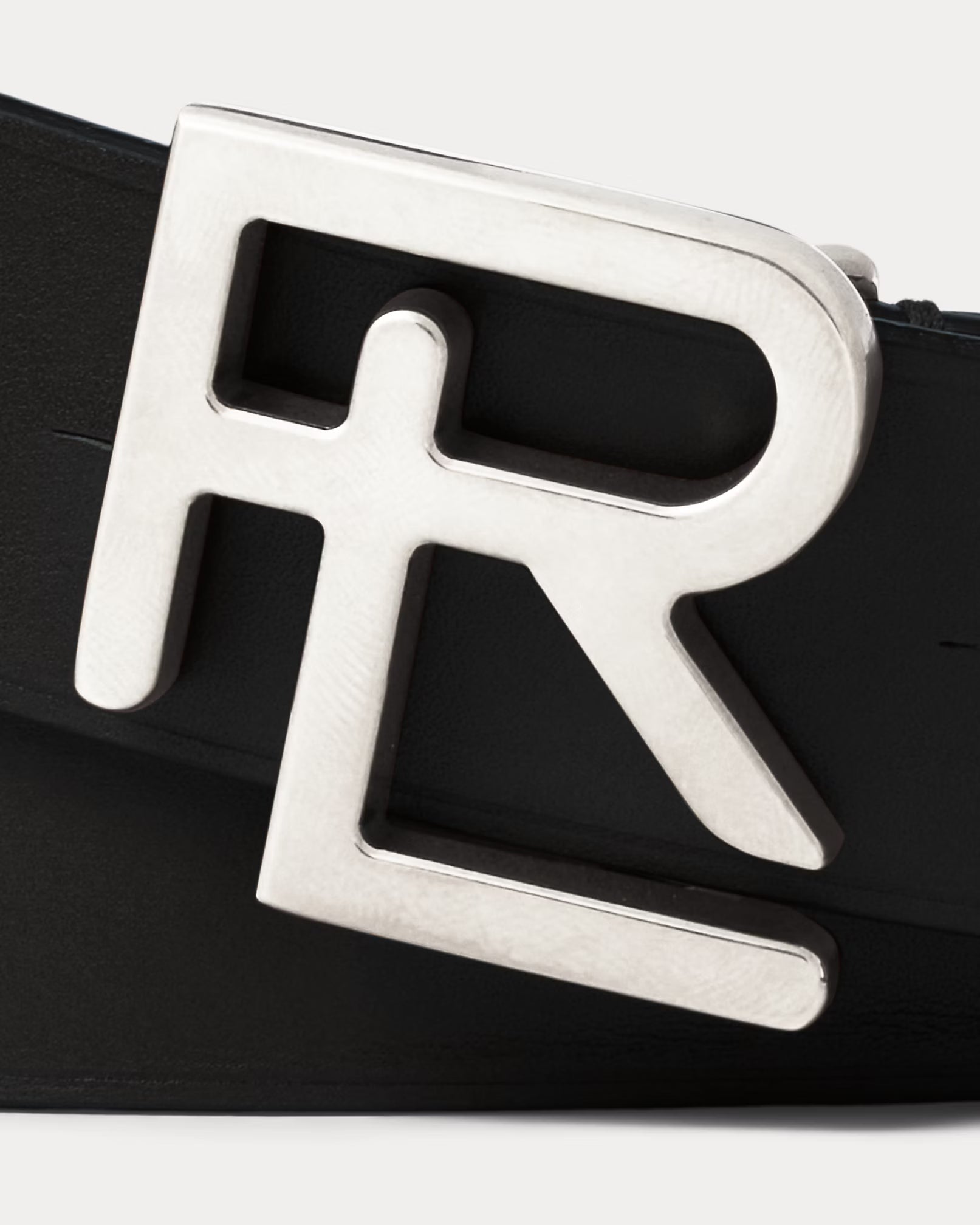 Ralph Lauren Purple Label RL Vachetta Leather Belt - Black