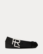 Ralph Lauren Purple Label RL Vachetta Leather Belt - Black