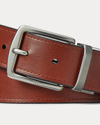 Polo Ralph Lauren Reversible Leather Belt Gift Set - Black/Saddle