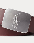 Polo Ralph Lauren Pony-Plaque Leather Belt - Dark Brown