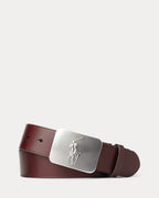Polo Ralph Lauren Pony-Plaque Leather Belt - Dark Brown