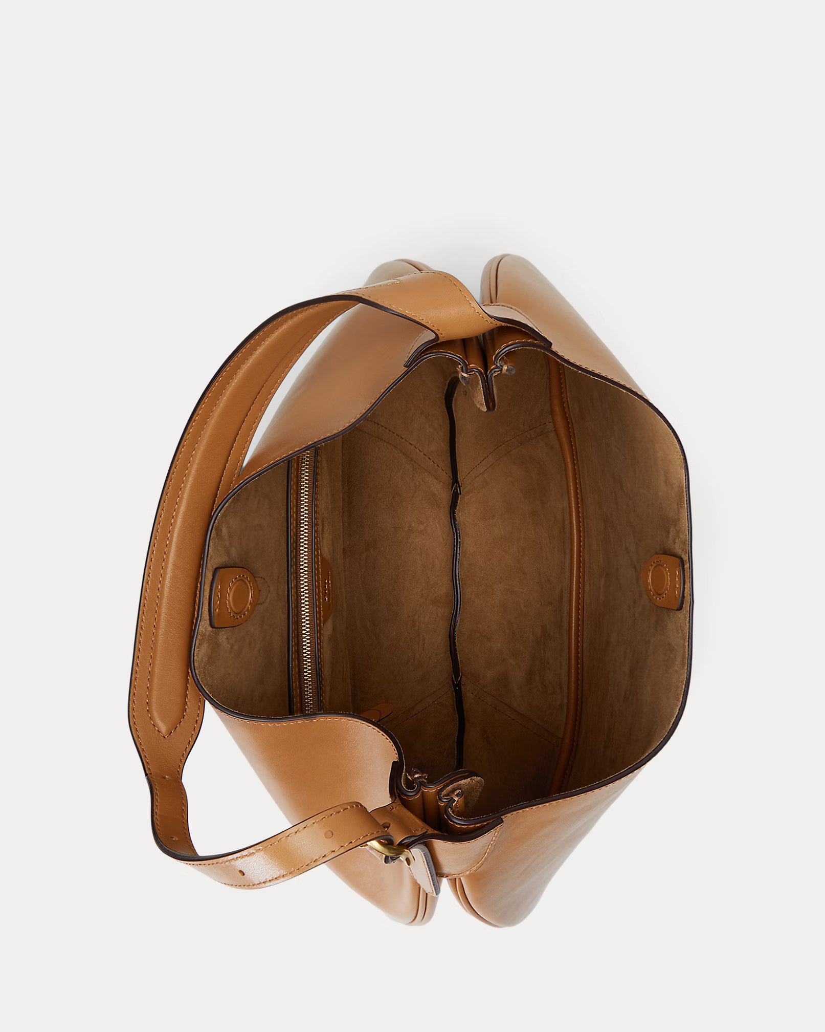 Polo Ralph Lauren Polo ID Calfskin Large Shoulder Bag – Tan