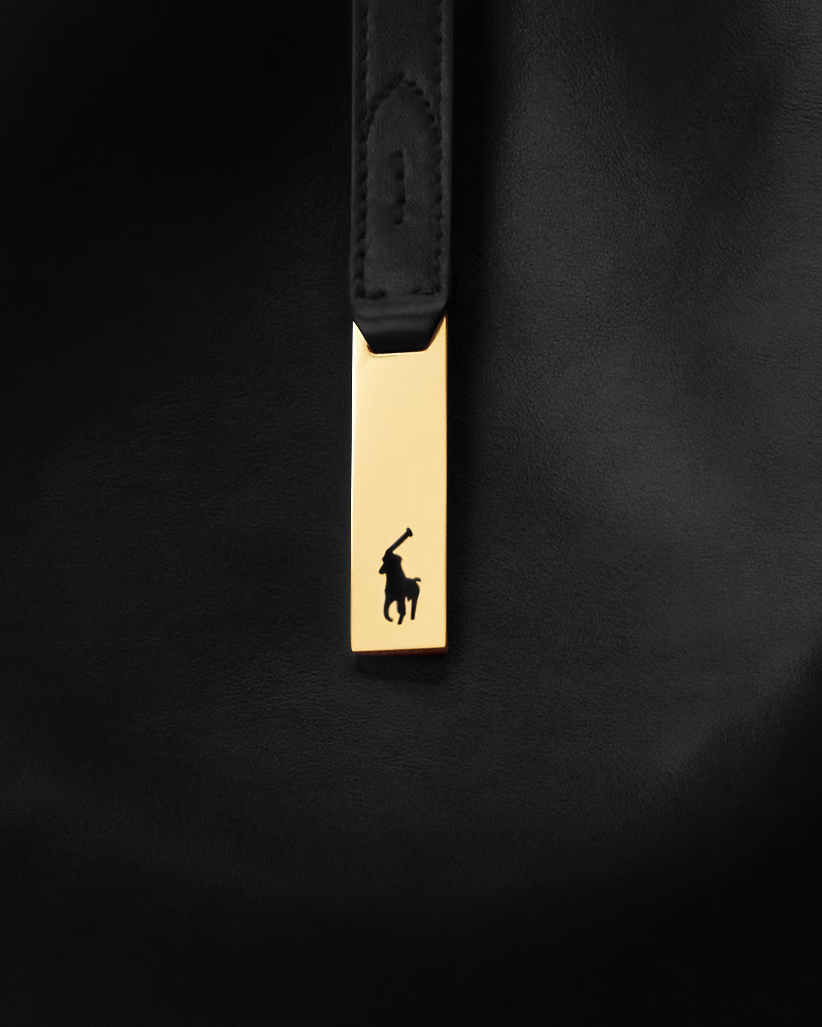 Polo Ralph Lauren Polo ID Calfskin Large Shoulder Bag – Black