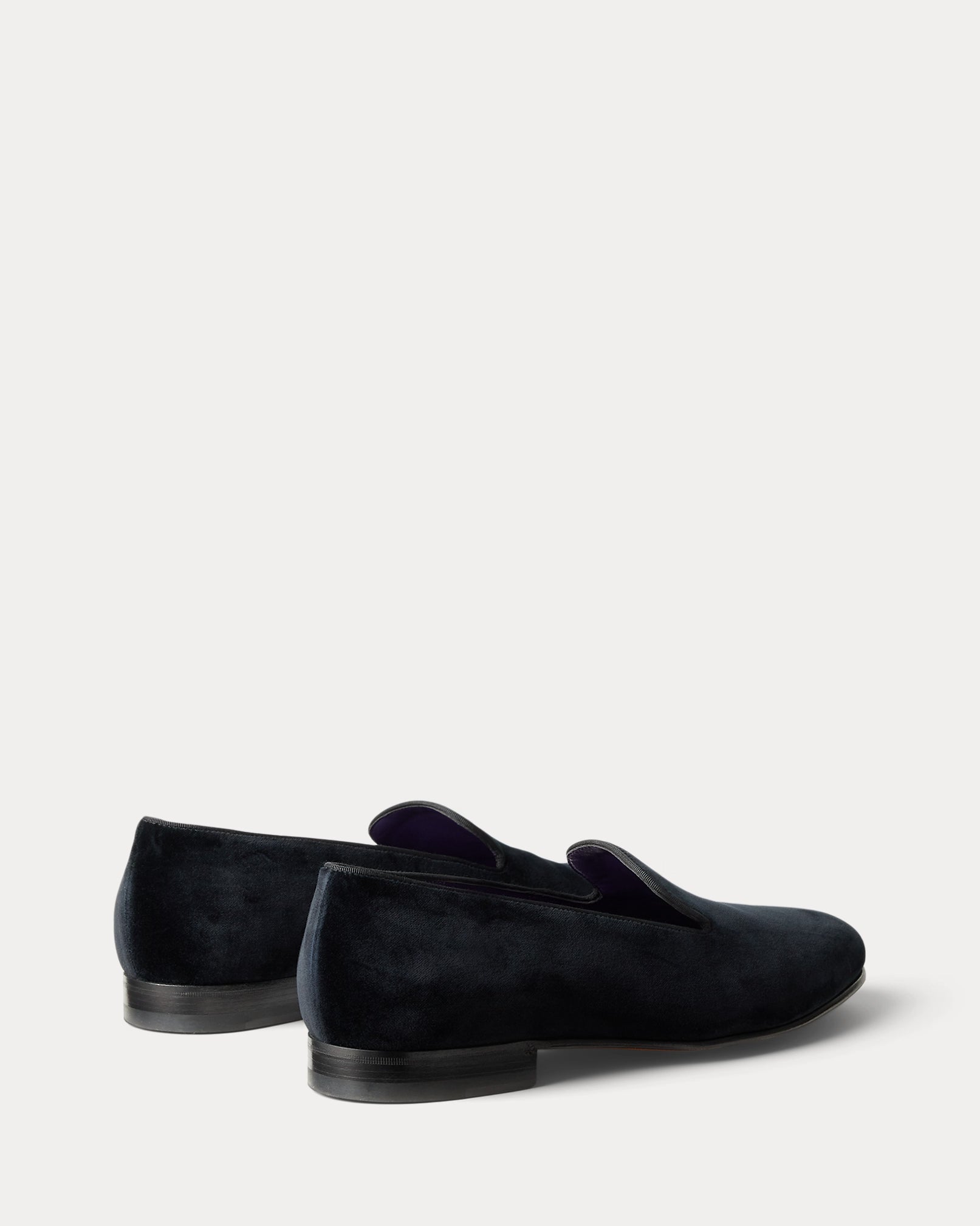 Ralph Lauren Purple Label Alonzo Velvet Slipper - Black