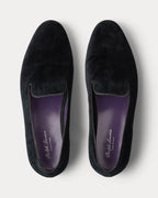 Ralph Lauren Purple Label Alonzo Velvet Slipper - Black