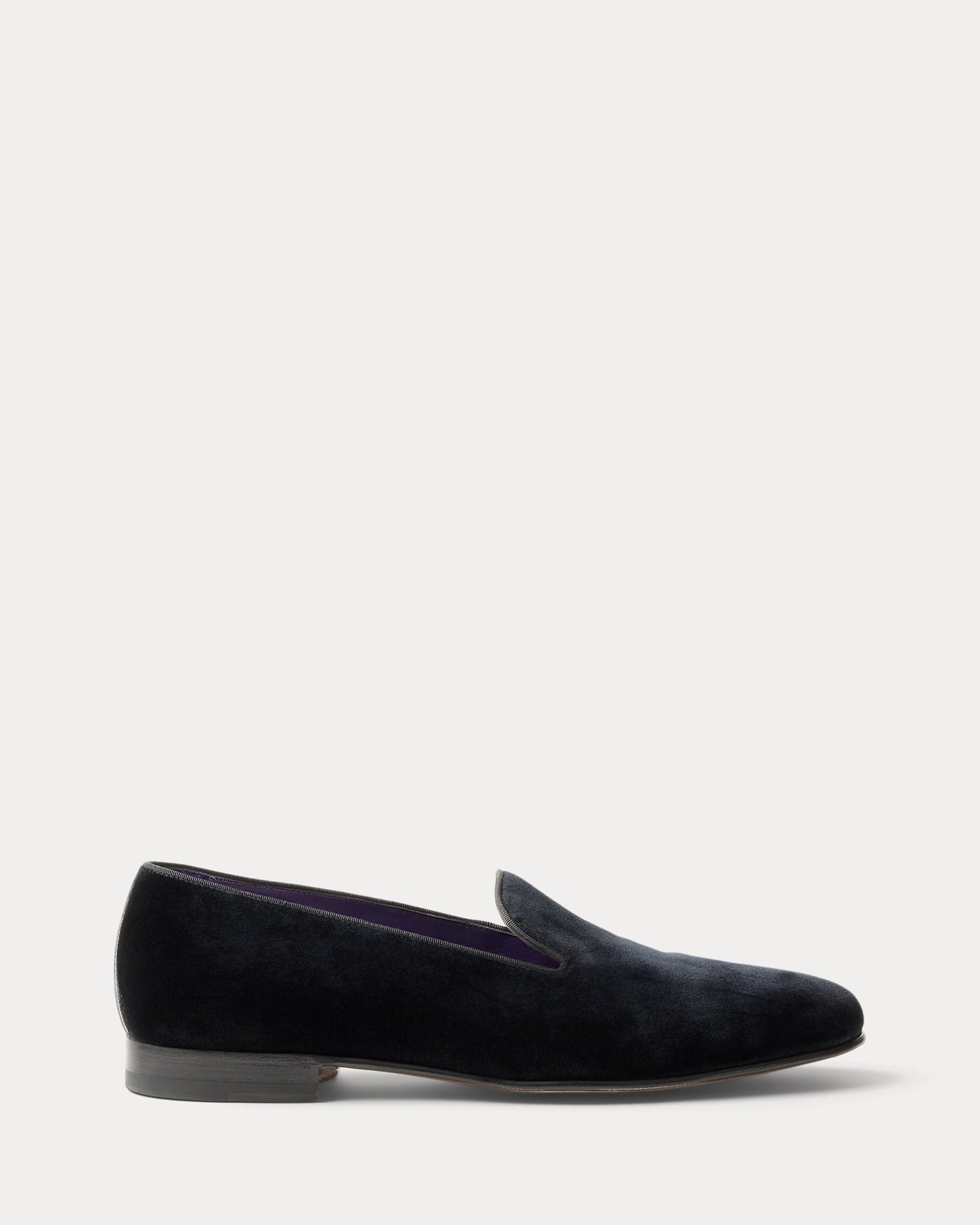 Ralph Lauren Purple Label Alonzo Velvet Slipper - Black