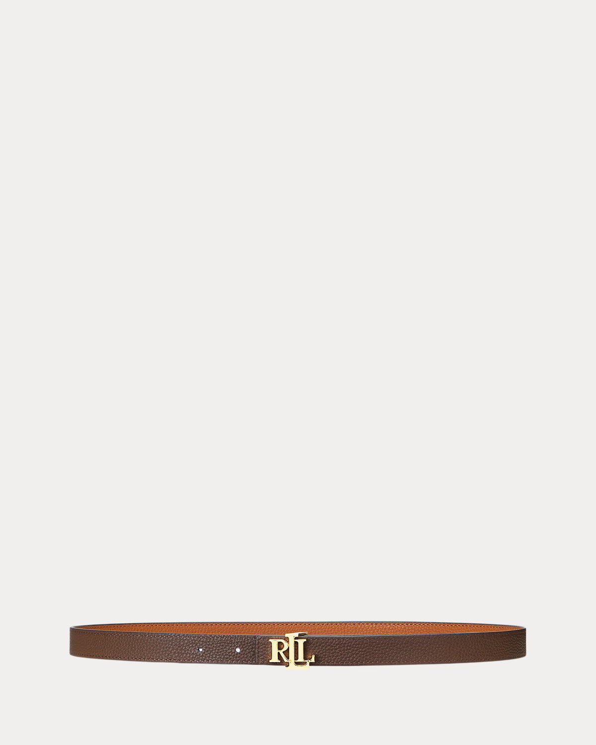 Lauren Ralph Lauren Reversible Skinny Leather Logo Belt