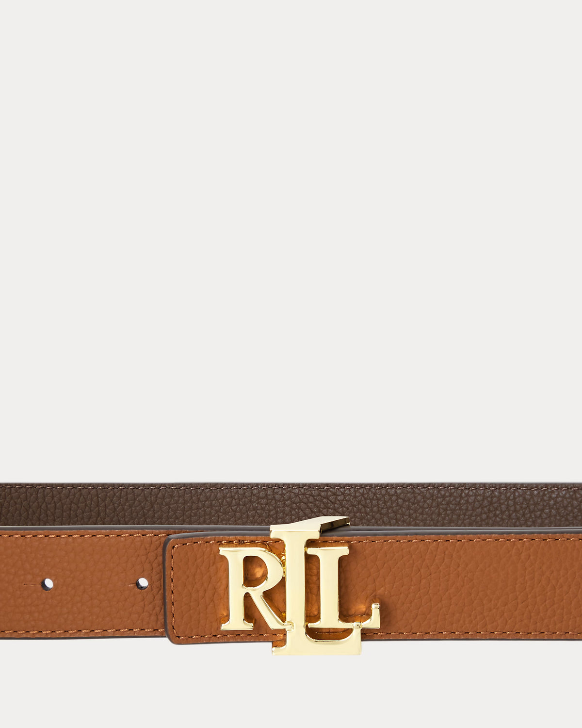 Lauren Ralph Lauren Logo Reversible Pebbled Leather Belt