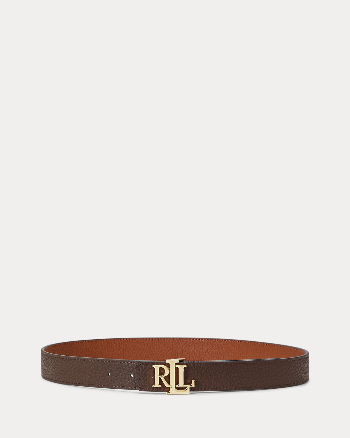 Lauren Ralph Lauren Logo Reversible Pebbled Leather Belt