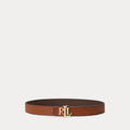 Lauren Ralph Lauren Logo Reversible Pebbled Leather Belt