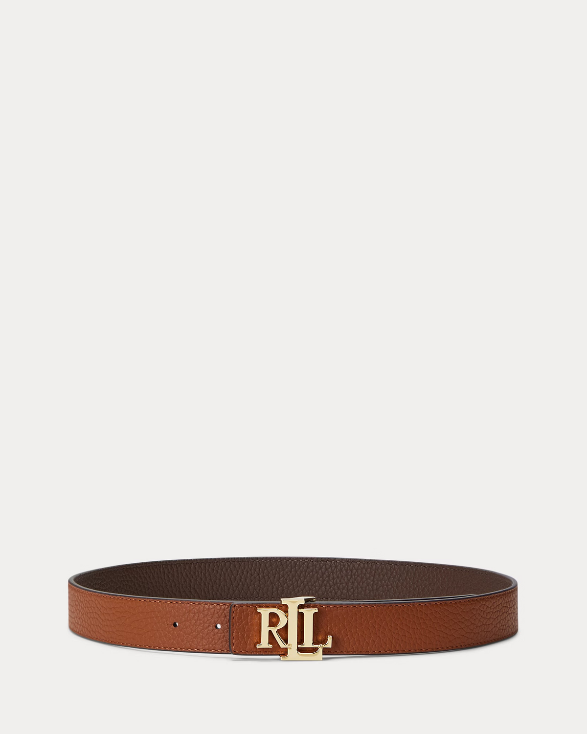 Lauren Ralph Lauren Logo Reversible Pebbled Leather Belt