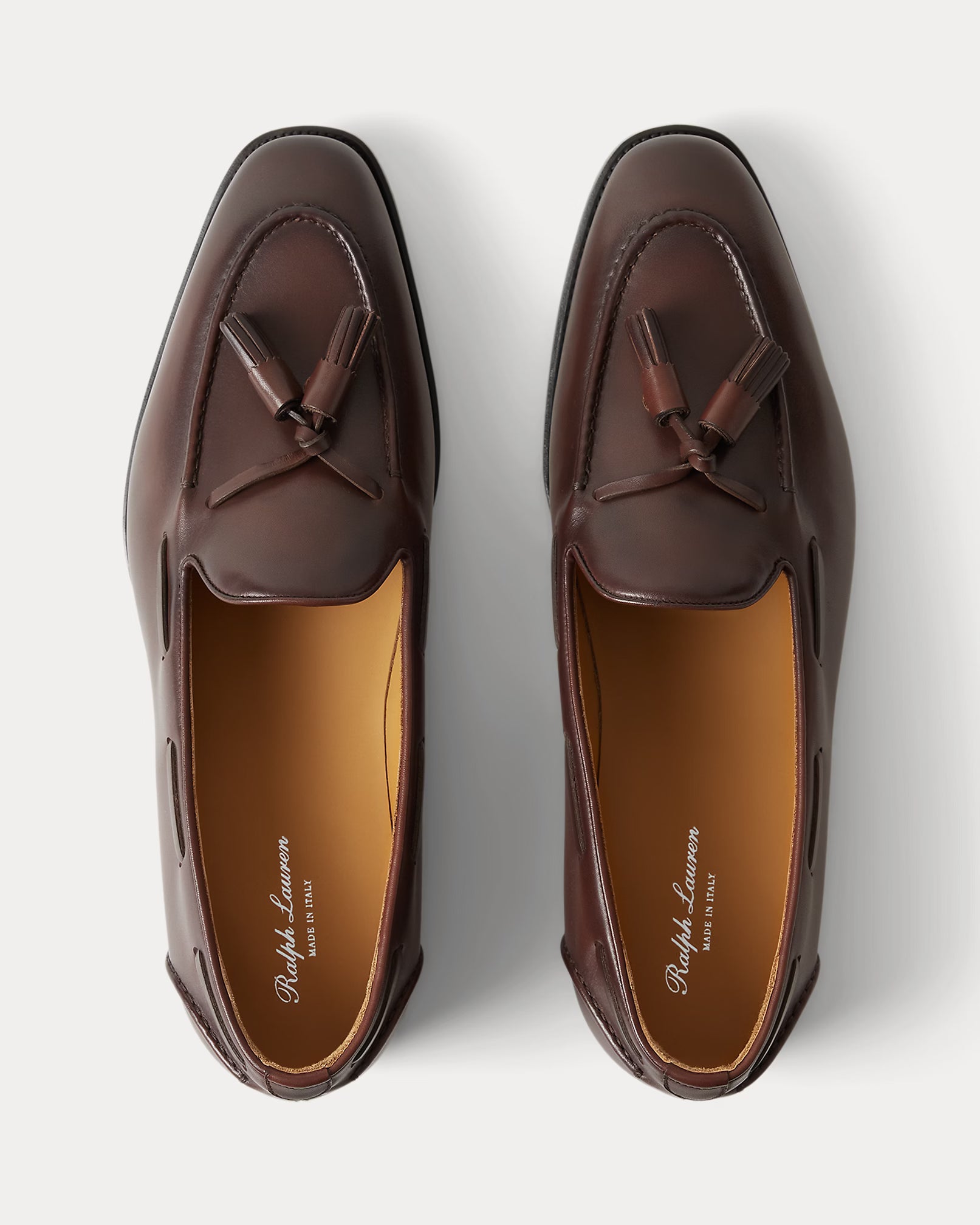 Ralph Lauren Luther Tassel Calfskin Loafer – Luggage Brown - LuxxeCoast