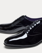 Ralph Lauren Purple Label Paget Patent Calfskin Shoe - Black
