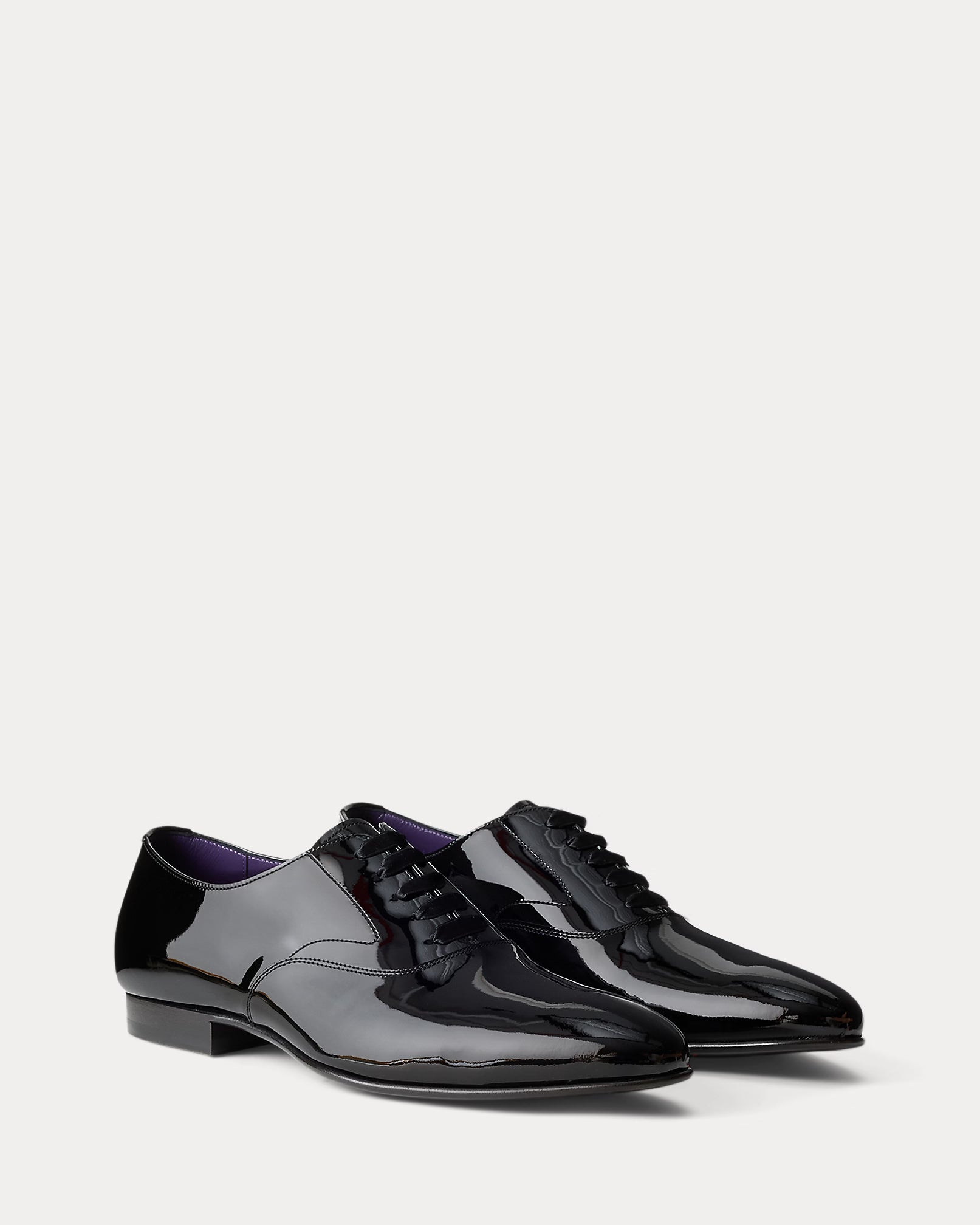 Ralph Lauren Purple Label Paget Patent Calfskin Shoe - Black