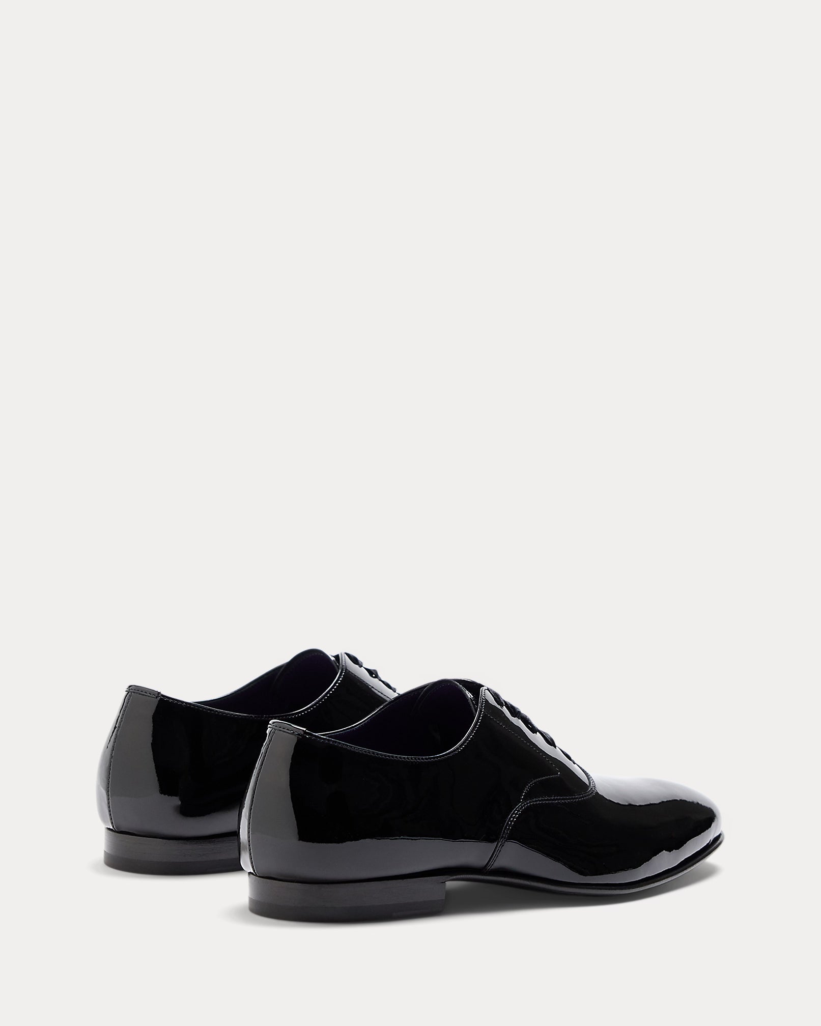 Ralph Lauren Purple Label Paget Patent Calfskin Shoe - Black